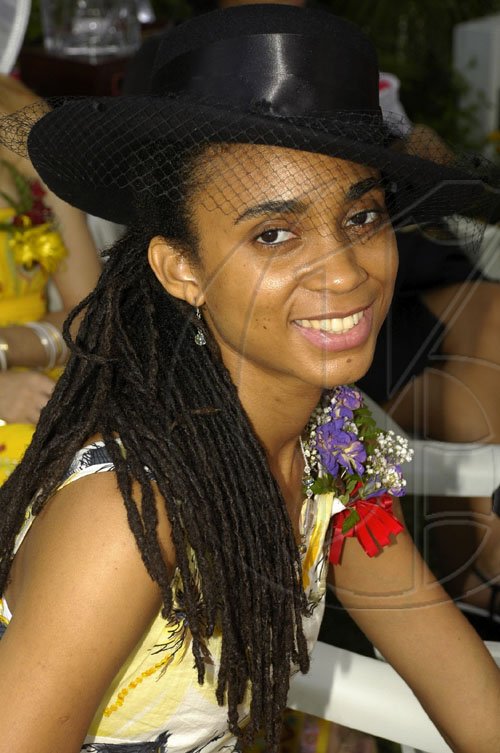 Colin Hamilton/freelance photographer
?
The Bigga Jamaica Oaks "Ladies Day" raceday on Saturday April 25, 2009 at Caymanas Track, was a bevy of beauty, brains, and talent. The grounds infront of the stands in the winners enclosure was awash with colour as the invited celebrities donned their various fashion statements with a finishing touch of hats which were provided by?Marcellas James of Cinderella Hats Ltd. Sodanne Browne