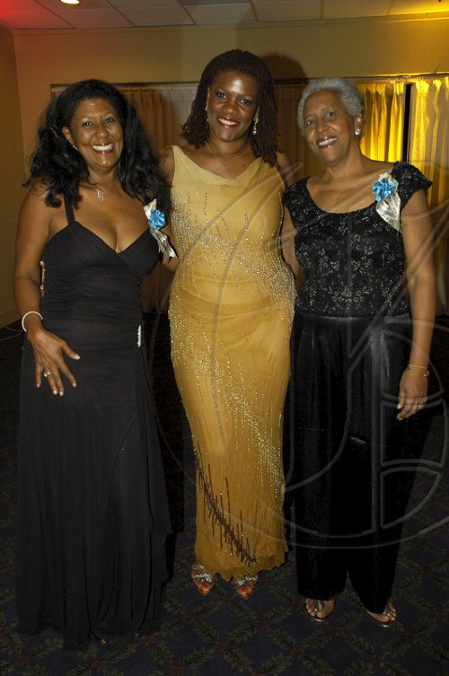 Colin Hamilton/freelance photographer
From left, Charmaine Limonious; Michelle Wilson-Reynolds & Marie Francis at the Jamaica Association of Vintage Artistes & Affiliates (JAVAA) second induction to the Jamaica Music Hall of Fame held at the Pegasus Hotel on Tuesday July 7, 2009.