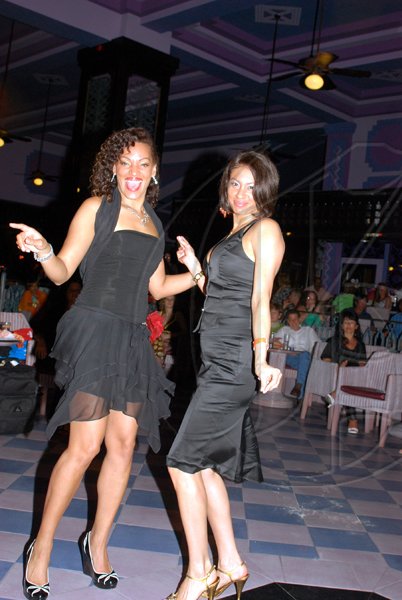 Janet Silvera
Country Blues artiste Joe Roy Jackson had actress Karen Holness (left), Deborah Cox's sister, and her friend Sophia Ho-Kull dancing to his beat at Air Jamaica Jazz and Blues 'Prelude' concert.




 at RIU Montego Bay on Tuesday night.