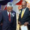 Rudolph Brown/Chief Photographer
Professor E. Nigel Harris, (left) Vice Chancellor of University of the West Indies guest speaker chat with Dr. Winston Dawes, (centre) and Oliver Jones, (right) Chairman of Jamaica Medical Foundation Jamaica Medical Foundation awards and fund-raising banquet at the Hilton Hotel in New Kingston on Saturday, March 21-2009