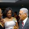 Rudolph Brown/Chief Photographer
Oliver Jones, (second right) Chairman of Jamaica Medical Foundation in discussion with Former Governor General Professor Sir Kenneth Hall and his wife Her Excellency Rheima Hall (left) and  Professor Kathleen Coard, (right) Jamaica Medical Foundation awards and fund-raising banquet at the Hilton Hotel in New Kingston on Saturday, March 21-2009