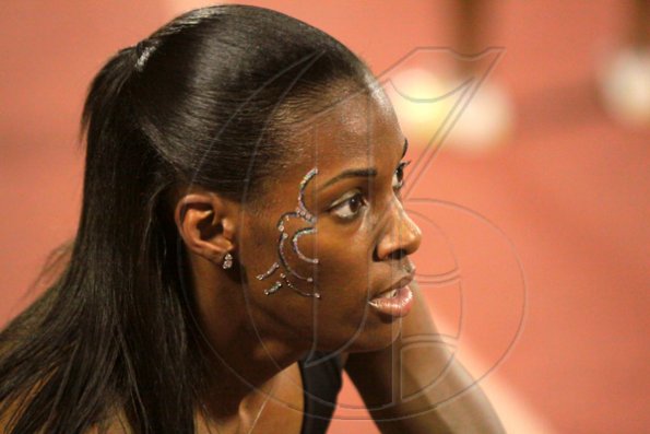 Anthony Minott/Freelance Photographer
A USA athlete reacts after the women's 400m event during the Jamaica National International Invitational athletics meet at the National Stadium, Kingston, on Saturday, May 1, 2010.