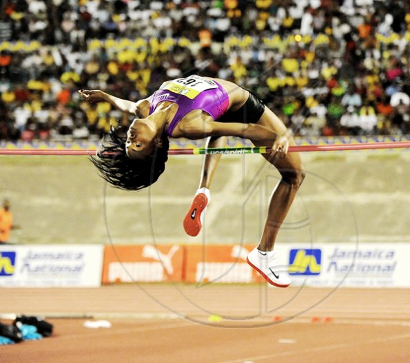 Ian Allen/Photographer
The United States' Chaunte Howard clears the bar to win the women's high jump.




Jamaica International Invitational track meet at the National Stadium.