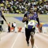 Ian Allen/Photographer
Jamaica's Nesta Carter (centre) wins the men's 100 metres, beating off challenges from the United States pair of Darvis Patton (left)and Trinidad and Tobago's Richard Thompson, at the Jamaica International Invitational track meet at the National Stadium.
