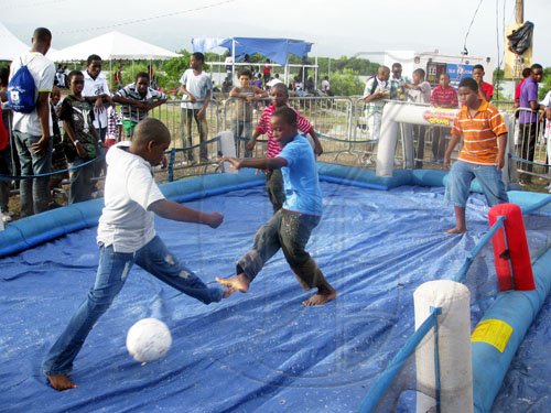 Mel Cooke photos

The boys enjoyed the football on the second day of LIME's Skool Aid, held last weekend at Jam World, Portmore, St Catherine.