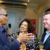 Winston Sill / Freelance Photographer
The always energetic Alva Anderson (left) raps with J. Wray and Nephew's Master Blender Joy Spence and Managing Director for Production Paul Henriques.

Appleton Estate host Dinner and Tasting of Luxury Rum, held at Terra Nova All-Suite Hotel, Waterloo Road on thursday night November 19, 2009.