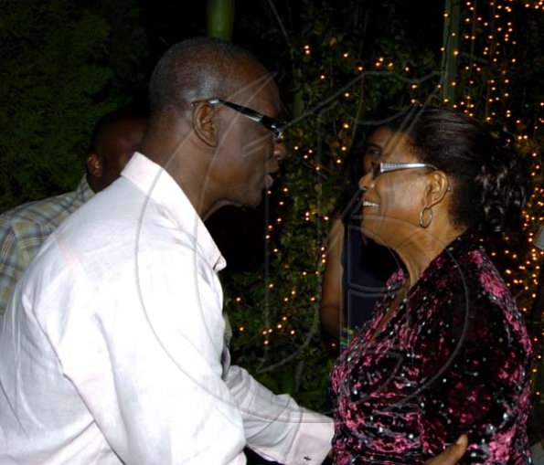 Winston Sill / Freelance Photographer
JSIF's Scarlette Gillings gets a warm welcome from Mayor of Kingston Desmond McKenzie.


 host "Mayor's Appreciation Party", held at Eden Gardens, Lady Musgrave Road on Wednesday night December 30, 2009.