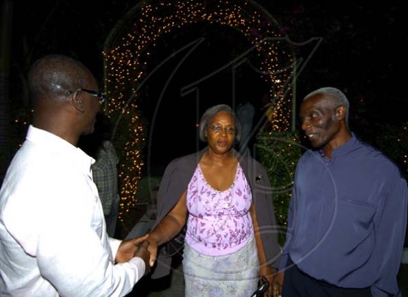 Winston Sill / Freelance Photographer
Mayor Desmond McKenzie (left) welcomes Hopeton and Jean Murray to the party.


Mayor of Kingston and St Andrew, Desmond McKenzie host "Mayor's Appreciation Party", held at Eden Gardens, Lady Musgrave Road on Wednesday night December 30, 2009.