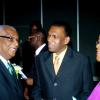 Winston Sill / Freelance Photographer
Businessman Glen Christian (left), has the attention of his wife Marva and  W. Billy Heaven, president of the  Mico University Alumni Association (MOSA).

******************************************************************* presents the Biennial Gold Medal Awards Banquet, held at the Jamaica Pegasus Hotel, New Kingston on Saturday night April 17, 2010.