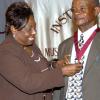 Peta-Gaye Clachar/Staff Photographer
Minister Youth Sports and Culture Olivia 'Babsy' Grange present the Musgrave Gold Medal to Colonel Sidney Peddi  for his contribution to the Maroons at the Institute of Jamaica Musgrave Medals Awards Ceremony at the Institute of Jamaica on Thursday, May 28, 2009.