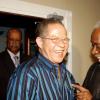 Winston Sill/Freelance Photographer
Talk about being tickled pink; seems like Prime Minister Bruce Golding (left) and former prime minister P. J. Patterson are having the time of their lives at the reception to honour the latter for  his Caricom Award, at the Jamaica Pegasus Hotel, New Kingston on Monday July 27.