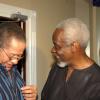 Winston Sill / Freelance Photographer
 Prime Minister Bruce Golding (left) may be getting some fashion tips from P.J. Patterson.

 for his Caricom Award, held at the Jamaica Pegasus Hotel, New Kingston on Monday July 27, 2009.