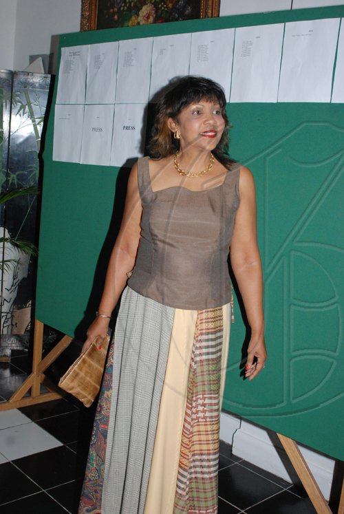 Janet Silvera photo
Cornwall Bar Association president, Jeanne Robinson-Foster looks lovely in her Jamaican inspired ensemble.

********************************************************************* at the Pioneers of Prosperity Awards ceremony at the Half Moon in Montego Bay last Friday night.