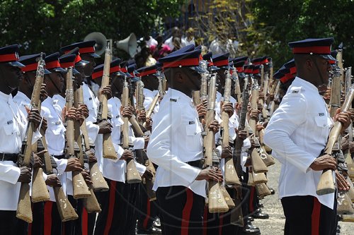 Ian Allen/Photographer
Passing Out Parade Batch 91 for 81 JCF Constables at the Jamaica Police Academy Twickenham Park St.Catherine.