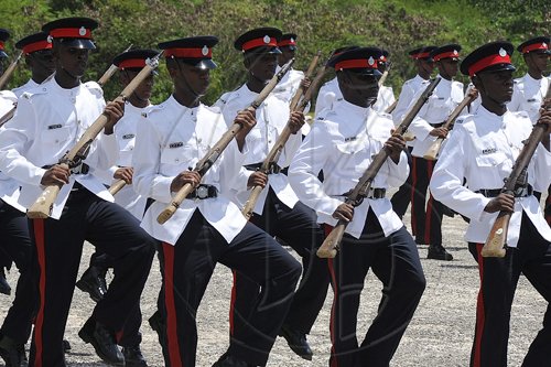 Ian Allen/Photographer
Passing Out Parade Batch 91 for 81 JCF Constables at the Jamaica Police Academy Twickenham Park St.Catherine.