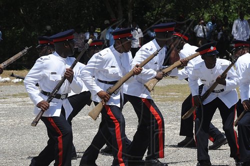 Ian Allen/Photographer
Passing Out Parade Batch 91 for 81 JCF Constables at the Jamaica Police Academy Twickenham Park St.Catherine.
