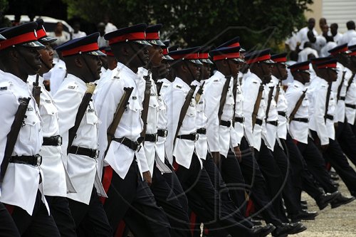Ian Allen/Photographer
Passing Out Parade Batch 91 for 81 JCF Constables at the Jamaica Police Academy Twickenham Park St.Catherine.
