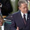 Rudolph Brown/Chief Photographer
Prime Minister Bruce Golding speaks at the budget debate on Tuesday, May 5-2009