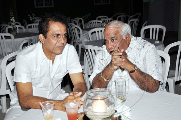 Janet Silvera Photo
 
Jack Thakurani (left) and Indru Dadlani at Rajeesh Kripalani's 40th birthday party at Cornwall Beach in Montego Bay last Saturday night.