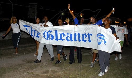 Colin Hamilton/ Freelance Photographer
The Gleaner team doing their lap at the start of Relay for Life  on June 13