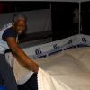 Colin Hamilton/ Freelance Photographer
The Gleaner's Mary Dick is getting ready to snuggle for the night at the scenes from Relay for Life on June 13