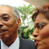 Rudolph Brown/Photographer
Dorraine Samuel-Binger chat with Alan Magnus at RJR 60th Anniversary long service awards luncheon at the Terra Nova Hotel in Kingston on Friday, July 9-2010.