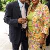 Rudolph Brown/Photographer
Dorraine Samuel-Binger chat with Alan Magnus at RJR 60th Anniversary long service awards luncheon at the Terra Nova Hotel in Kingston on Friday, July 9-2010.
