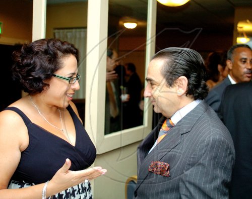 Winston Sill / Freelance Photographer
Deputy Head of Mission at the Venezuelan Embassy Madai Hernandez chats with Chilean Ambassador Alfredo Garcia.

**********************************************************

Russian Ambassador host Reception to celebrate the 35th Anniversary of Diplomatic Ties between Jamaica and Russia, held at the Jamaica Pegasus Hotel, New Kingston on Tuesday March 16, 2010.