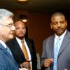Winston Sill / Freelance Photographer
Indian High Commissioner Mohinder Grover (right) holds court with (from left) EU Delegation Head Ambassador Marco Mazzocchi-Alemanni; Rene Hooker of the Nicaraguan Embassy and Cuban Ambassador Yuri Gala Lopez.

*****************************************************************
Russian Ambassador host Reception to celebrate the 35th Anniversary of Diplomatic Ties between Jamaica and Russia, held at the Jamaica Pegasus Hotel, New Kingston on Tuesday March 16, 2010.