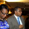 Winston Sill / Freelance Photographer
Launch of Edward Seaga book- "My Life And Leadership, volume one: Clash of Ideologies,1930--1980", held at Mona Visitor's Lodge, UWI Campus on Wednesday March 3
, 2010. Here are Mrs Holness (left); Andrew Holness (centre); and Prof. E. Nigel Harris (right).