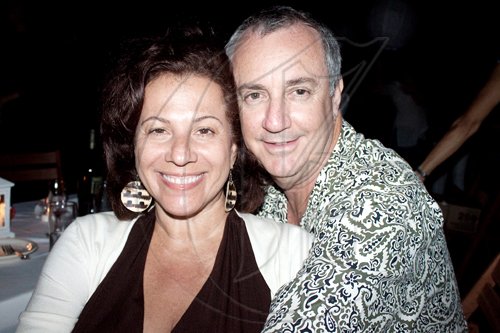 Joined by husband Mark Brooks (right), 'Eat Caribbean' cookbook author Virginia Burke declared the Organic Farm Dinner event "heaven."