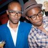 The guys were out in their fashionable best as well. We caught these two with 'Cosmopolitans' in hand, the Sex and the City series' signature drink.