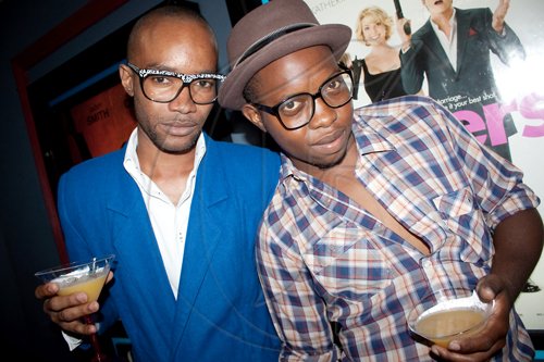 The guys were out in their fashionable best as well. We caught these two with 'Cosmopolitans' in hand, the Sex and the City series' signature drink.