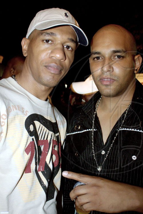 arren Virtue of Virtue Events (right), stands alongside Gary Dixon, brand manager for Guinness, which was the sponsor of the first anniversary edition of Virtue Events' 'Wet Sundaze'.