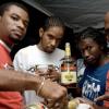 The spirit of choice for these gentlemen is clear! (From left) Andrew Edwards, Gary Thompson, Ryan Riley and Onel Williams represent for the latter half of the aptly named 'Rhythm & Booze'. The popular semi-annual party was held last Thursday.