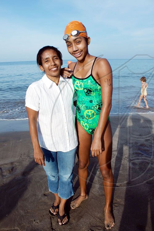 Triathlons are a family affair for mother and daughter Angela (left) and 14 year-old Alexandra Beckford. Alexandra took part in both the adult and kids triathlon events during the weekend. Dad, Alan Beckford is president of the Jamaica Triathlon Association.