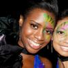 We don't know who's prettier, the butterfly or the ladies whom it adorns! "Gabriellas' Girls" Shari Griffith and Elizabeth Swaby from Gabriellas' Cosmetics are dazzling at last weekend's charity event, 'Iron Butterfly'.