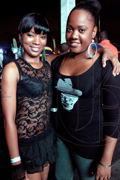 'Grandeur' boutique owner Tesi Johnson (right) shows off her fun and funky fashion sense with the equally stylish Kadian Durant at Twisted Spiritz.
