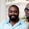 What's up, guys? Dwayne Smalling (left) and Andrew French are beach trendy at Amazing Sundays.