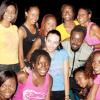 Well he did say he was "de girls dem sugar"! Beenie Man poses with the contestants for Miss UWI 2010, before his performance at 'Integration Thursdays'.