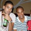 American football fans, Jordon McClure of Chimney Records, attorney Gary Harris, and UWI student Angelica Gordon, were glued to the flat screens of Fiction Lounge for the Fiction Superbowl Fiesta.