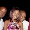 The gentlemen of Syndicate Events, (left to right) Dwayne Dacres, Gersham Greene and Garfield Wedderburn, encircle Red Stripe brand manager, Safia Cooper (centre) at the Caribbean Fashion Week Launch Party. Hmmm, brokering a new sponsorship deal guys?