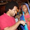 Upcoming stars in the local film production scene, Tarik Kiddoe (left) and Michael Cushnie talk shop at Jamnesia.