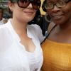 Una Morgan of Morgan Heritage fame (right), was on hand with Racquel Reynolds to support her brother, Gramps Morgan, as he performed to the delight of attendees of KIG's Land Rover 2010 Launch.