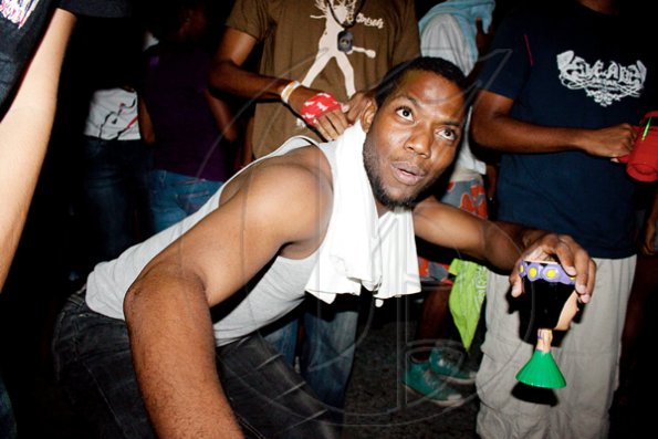 Stephen McCubbin is happily the center of attention at Bacchanal Fridays.