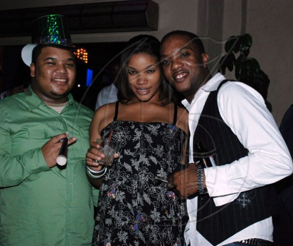 Janet Silvera
Meikel Howell (left), Tasheca Robinson and Jason Williams can't stay away from the second city and they were seen having a ball at Blue Beat's Soiree Bourgeoisie.



' 18th century French themed New Year's Eve party last Thursday night in Montego Bay.