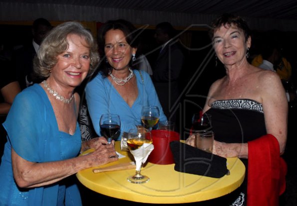 Colin Hamilton/freelance photographer
From left Artist Susan Alexander, Nicola Mair and Glynne Manley share some wine during the Spanish National Day reception at the Spanish Ambassador's residence on Tuesday October 13, 2009.