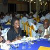 Winston Sill/Freelance Photographer
Enjoying the karoke segment a the Spelling Bee dinner are (from left) Pamela Black, Promotions Assistance at Lasco Distributor's Ltd, Kathryn Lewis, 1998 National Champion, Norman Marshall, Managing Director Sangster's Book Stores and Andrien Cribb, St. James Parish Champion.
