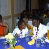 Winston Sill/Freelance Photographer
Past champions Sade Dunbar and Regina Bish (2008 and 2007) respectively) share a conversation at the Spelling Bee Dinner from left are Ann Marie Jamieson-Harty St. James coach and Denise Manning (aunt of 2007 Champion).