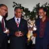 Colin Hamilton/freelance photographer
From left,  Sen. Arthur Williams, Ewart Lobban, Leeroy Dixon and Winston Barrett shared some oldtime stories during the 
St. Elizabeth Homecoming Foundation 17th Annual Golden Awards Banquet held at the Pegasus Hotel on Wednesday November 25, 2009.